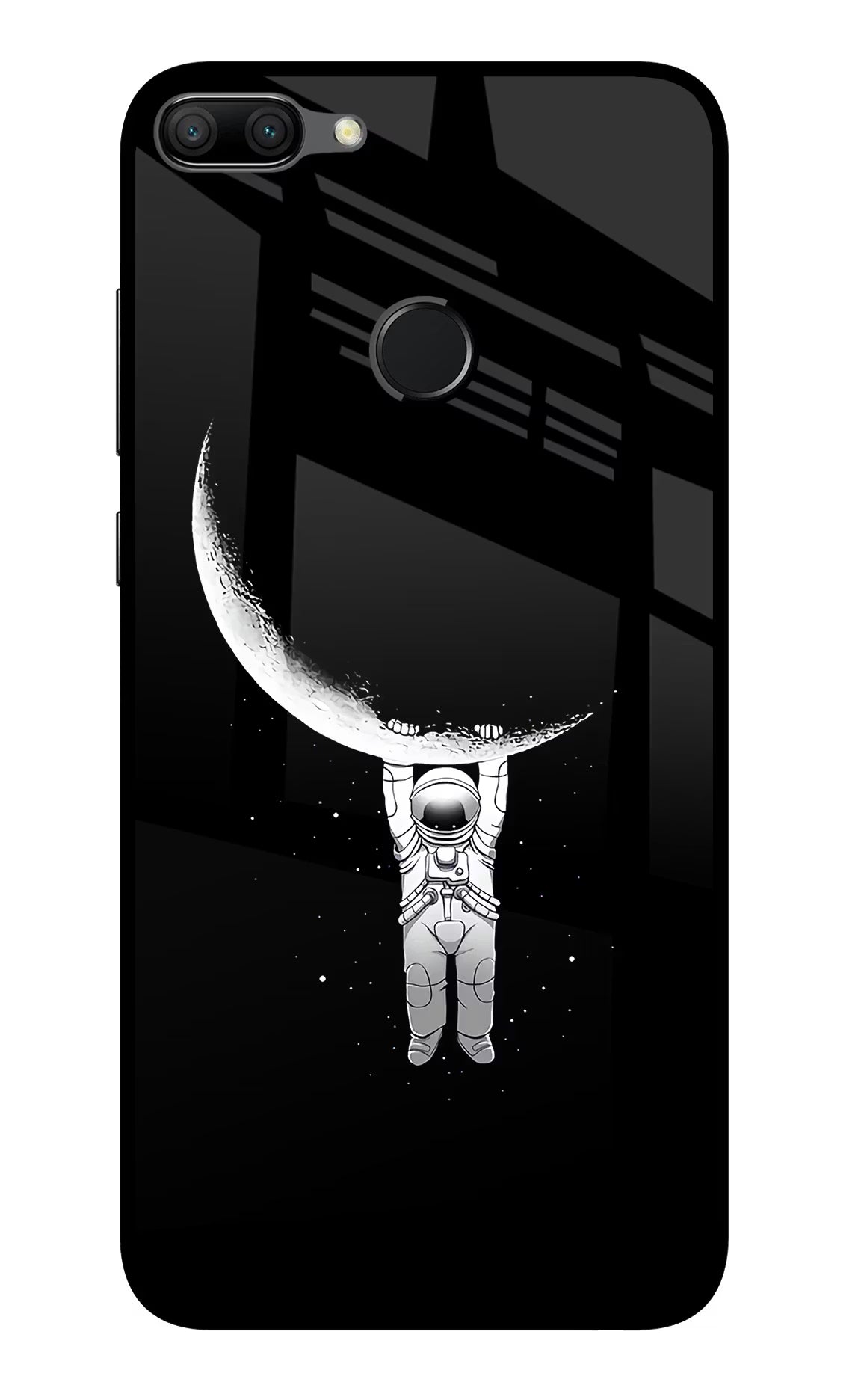 Moon Space Honor 9N Glass Case Back Cover by Casekaro