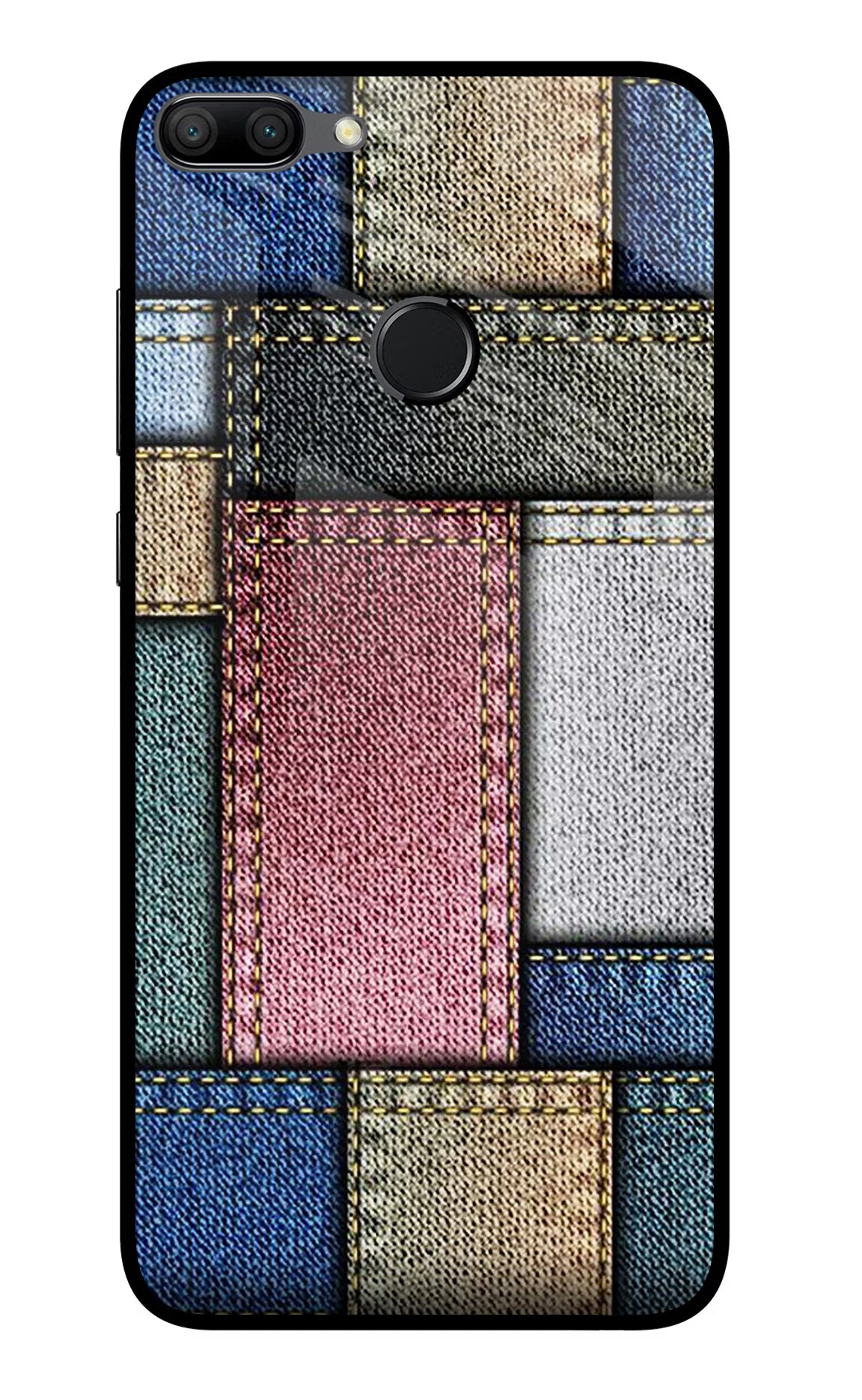 Multicolor Jeans Honor 9N Glass Case Back Cover by Casekaro