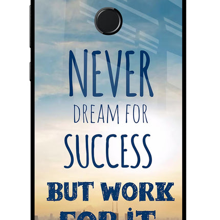 Never Dream For Success But Work For It Honor 9N Glass Case Back Cover by Casekaro