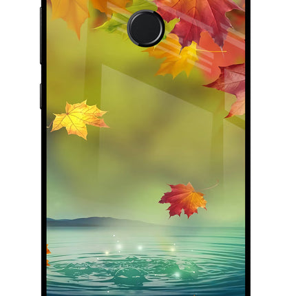 Flowers Honor 9N Glass Case Back Cover by Casekaro