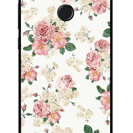 Flowers Honor 9N Glass Case Back Cover by Casekaro