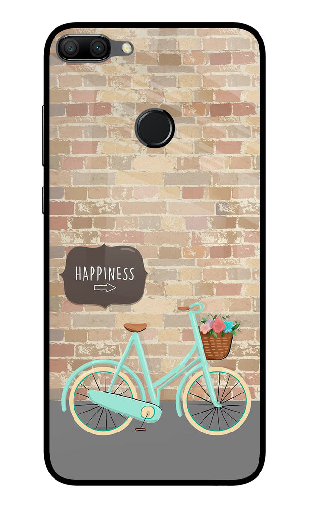 Happiness Artwork Honor 9N Glass Case Back Cover by Casekaro