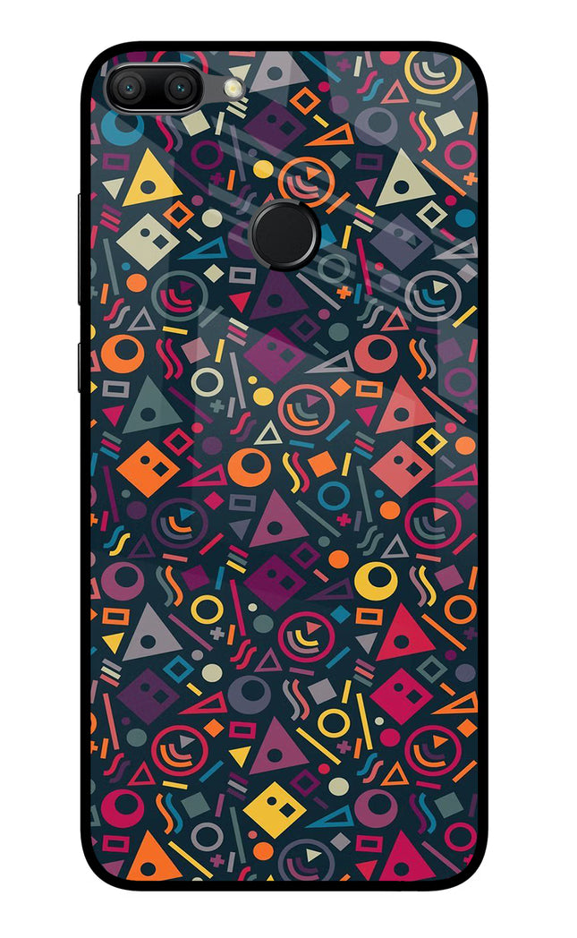 Geometric Abstract Honor 9N Glass Case Back Cover by Casekaro