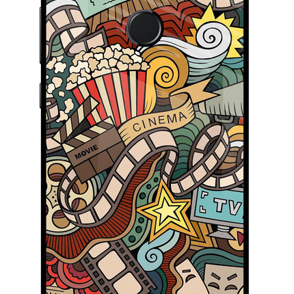 Cinema Abstract Honor 9N Glass Case Back Cover by Casekaro