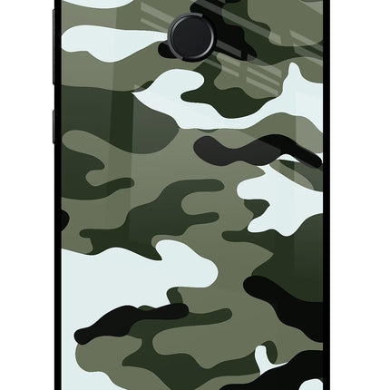 Camouflage Honor 9N Glass Case Back Cover by Casekaro