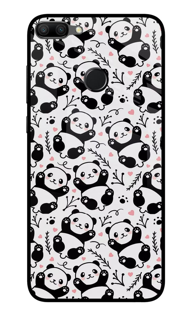 Cute Panda Honor 9N Glass Case Back Cover by Casekaro