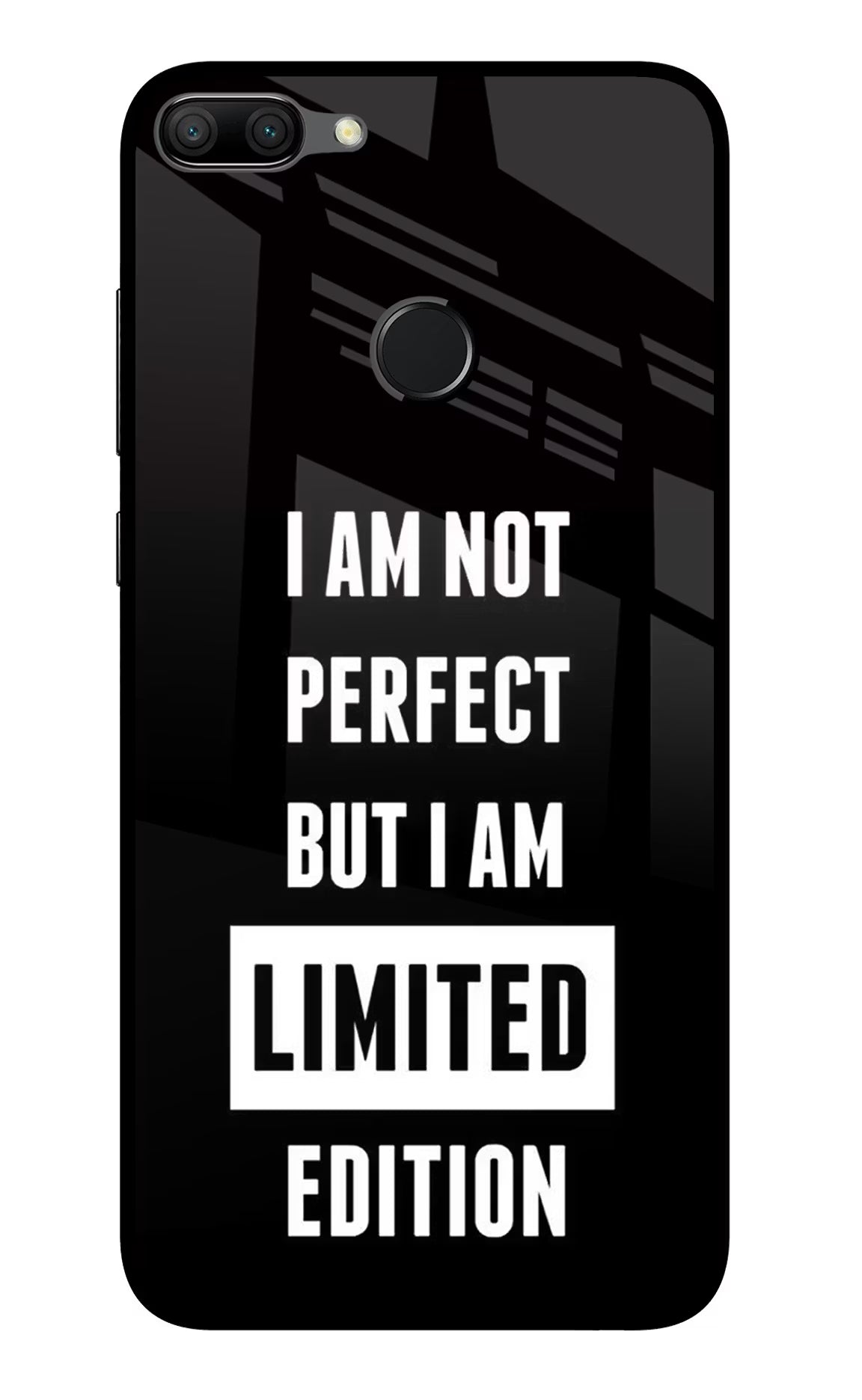 I Am Not Perfect But I Am Limited Edition Honor 9N Glass Case Back Cover by Casekaro