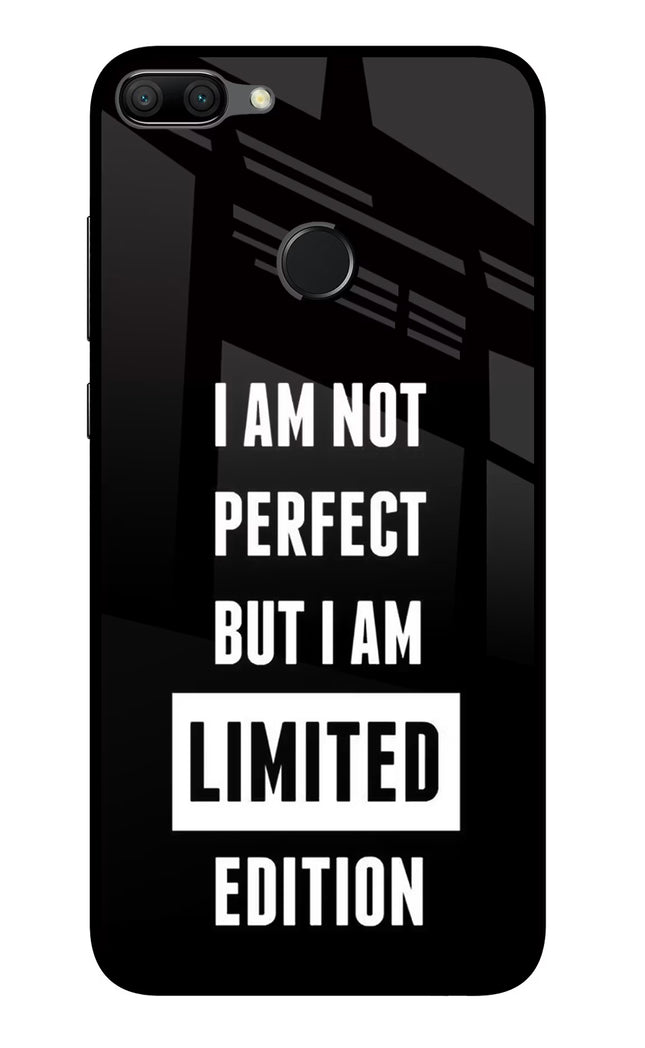 I Am Not Perfect But I Am Limited Edition Honor 9N Glass Case Back Cover by Casekaro
