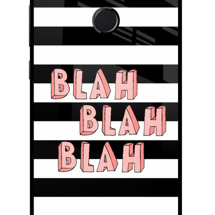Blah Blah Blah Honor 9N Glass Case Back Cover by Casekaro