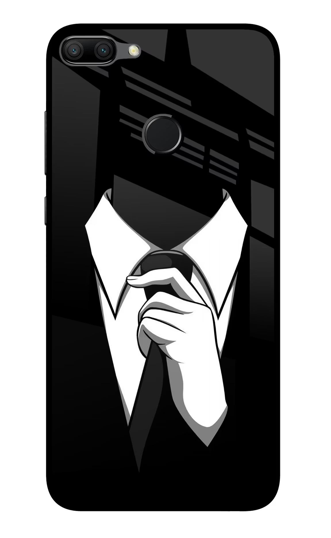 Black Tie Honor 9N Glass Case Back Cover by Casekaro