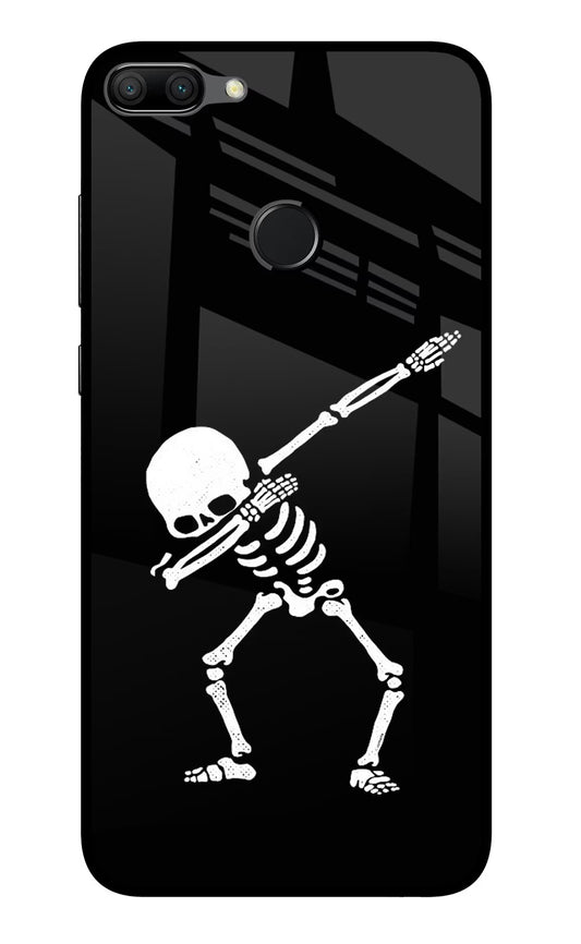 Dabbing Skeleton Art Honor 9N Glass Case