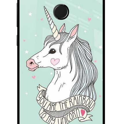 Unicorn Wallpaper Honor 9N Glass Case Back Cover by Casekaro