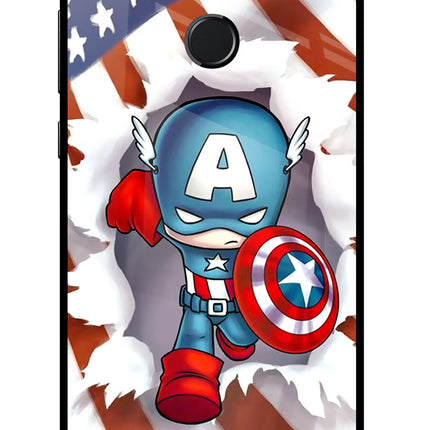 Captain America Honor 9N Glass Case Back Cover by Casekaro