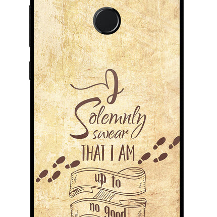 I Solemnly swear that i up to no good Honor 9N Glass Case Back Cover by Casekaro