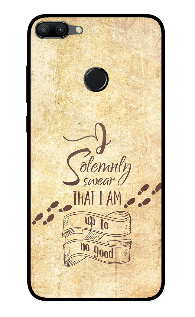 I Solemnly swear that i up to no good Honor 9N Glass Case Back Cover by Casekaro