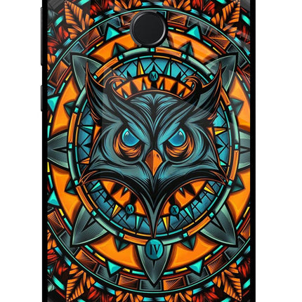Angry Owl Art Honor 9N Glass Case Back Cover by Casekaro