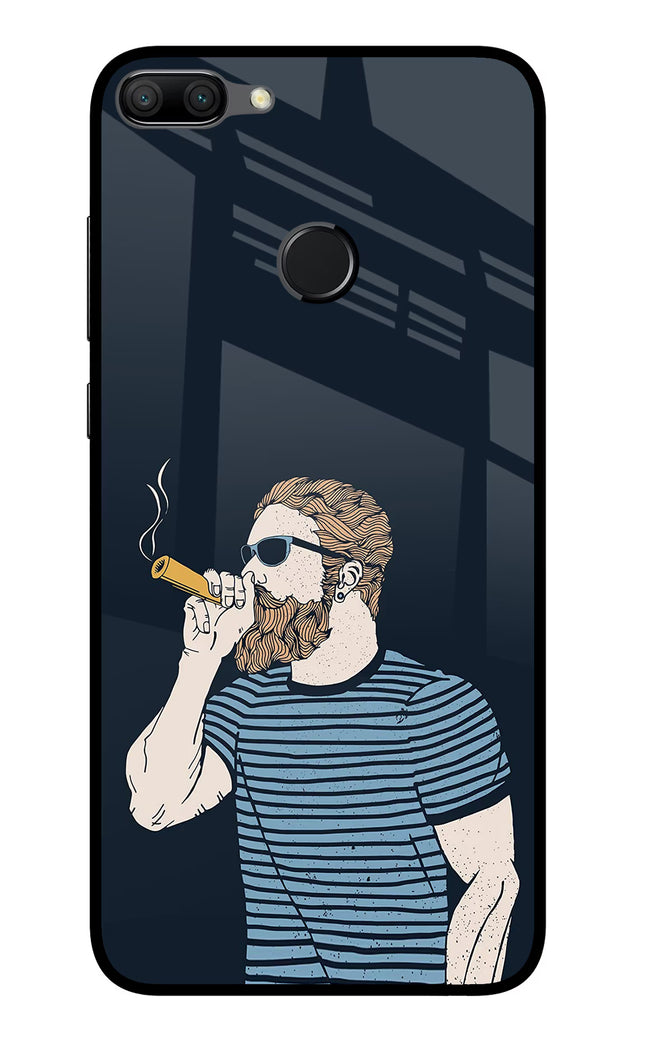 Smoking Honor 9N Glass Case Back Cover by Casekaro