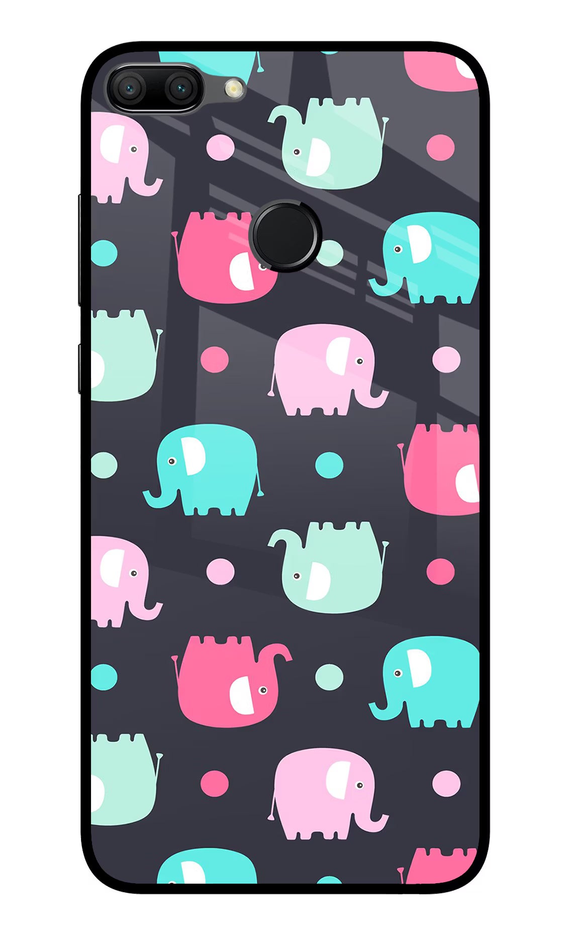 Elephants Honor 9N Glass Case Back Cover by Casekaro