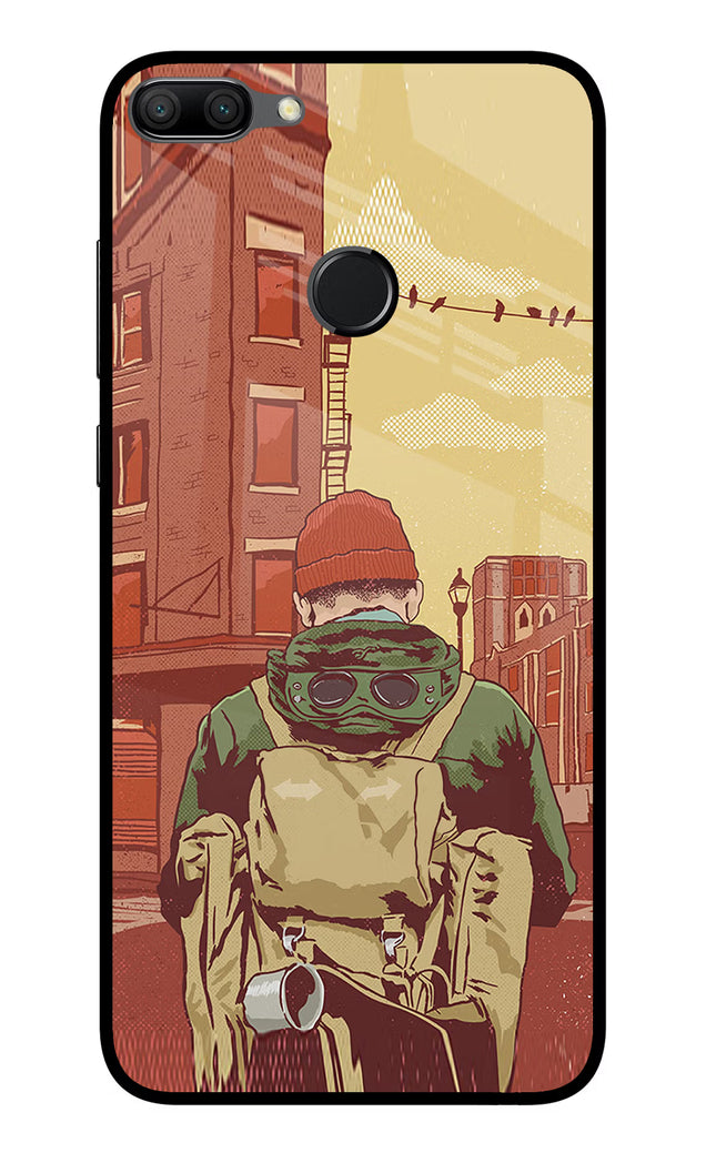 Adventurous Honor 9N Glass Case Back Cover by Casekaro