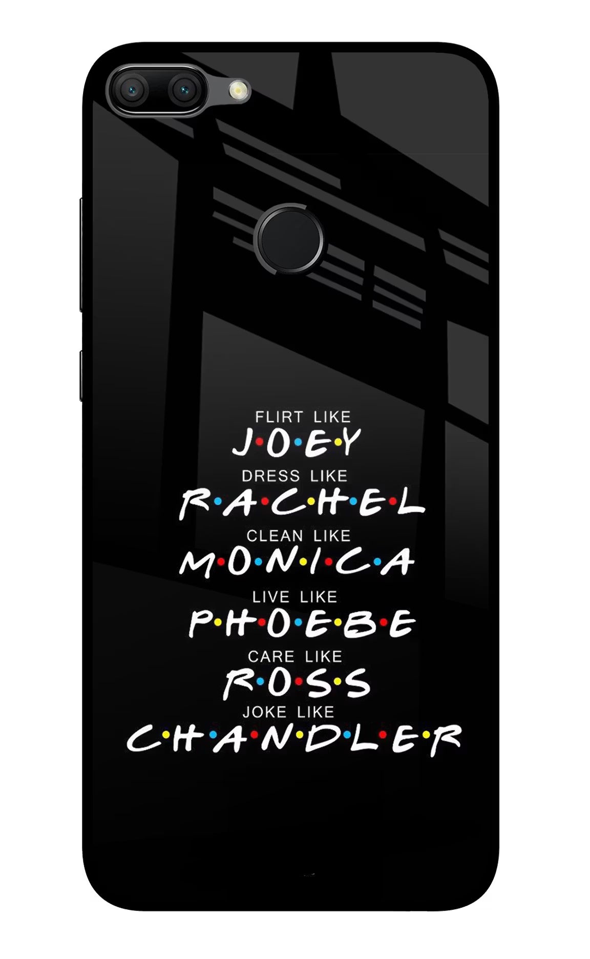 FRIENDS Character Honor 9N Glass Case Back Cover by Casekaro