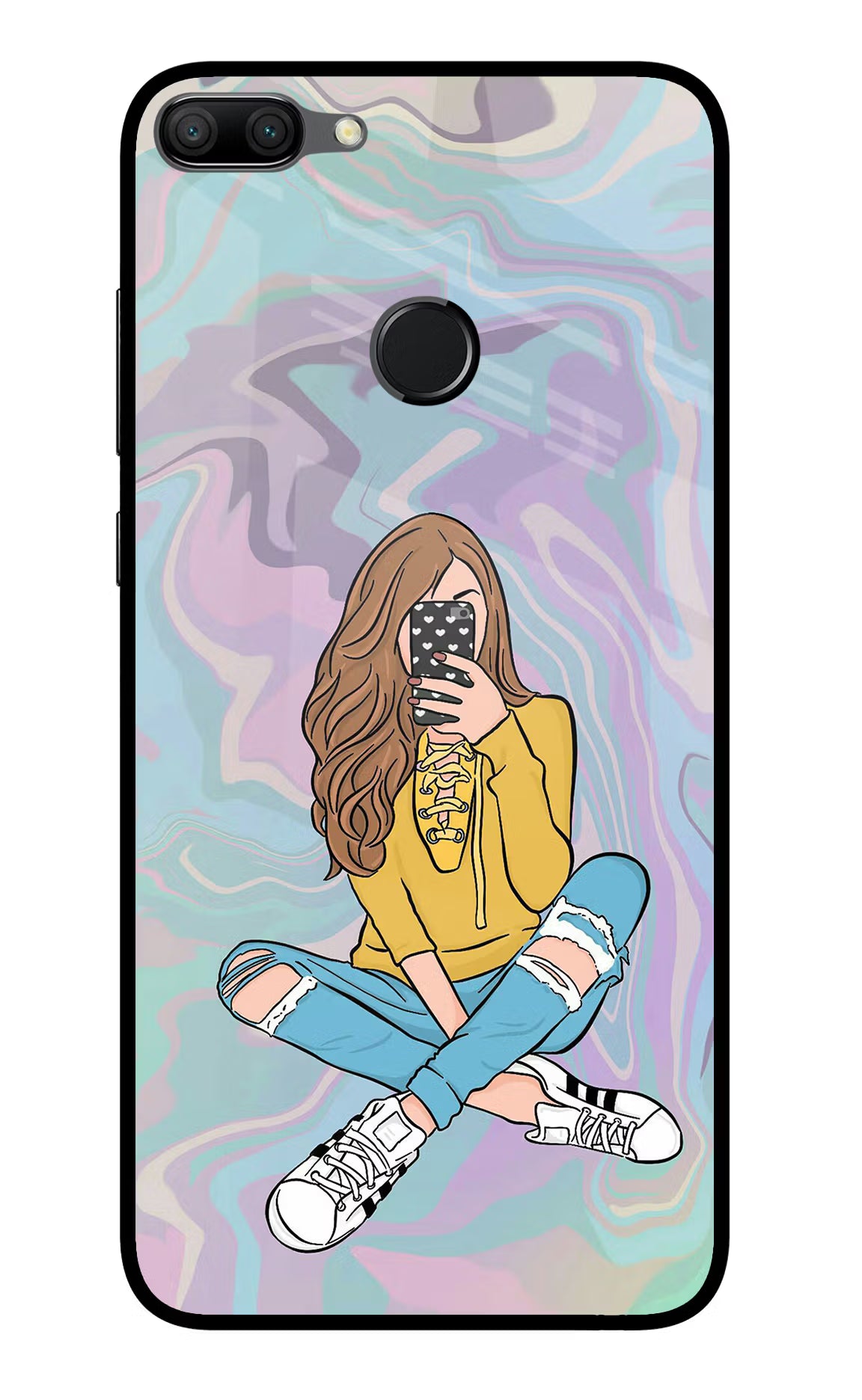 Selfie Girl Honor 9N Glass Case