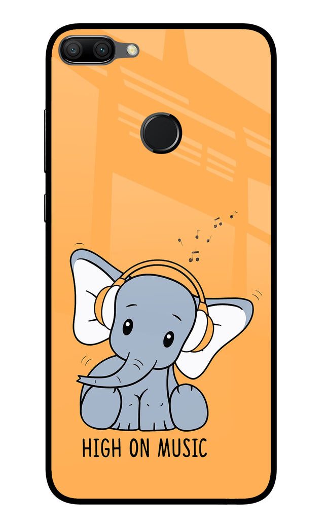 High On Music Honor 9N Glass Case Back Cover by Casekaro