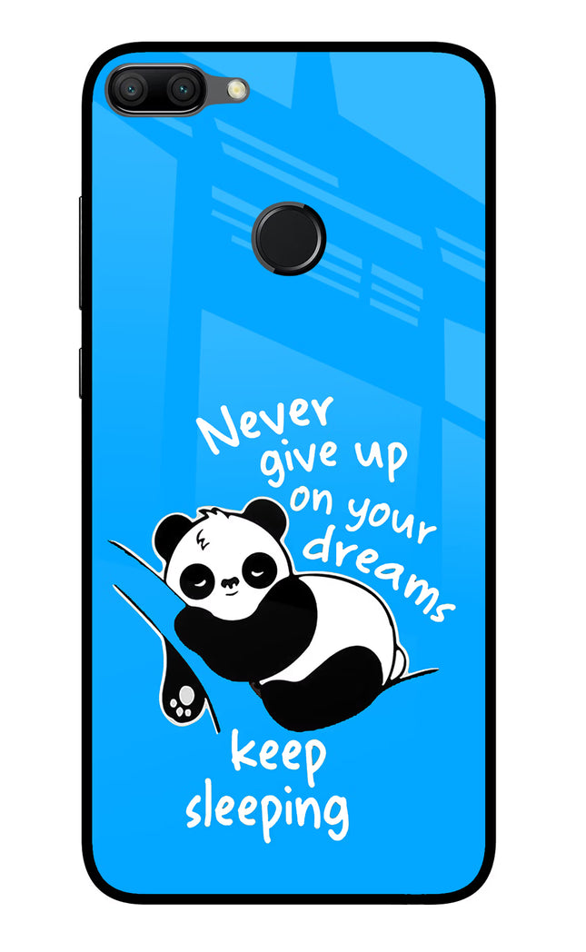 Keep Sleeping Honor 9N Glass Case Back Cover by Casekaro