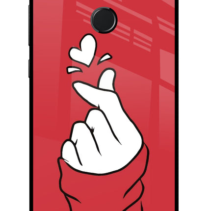 Korean Love Sign Honor 9N Glass Case Back Cover by Casekaro