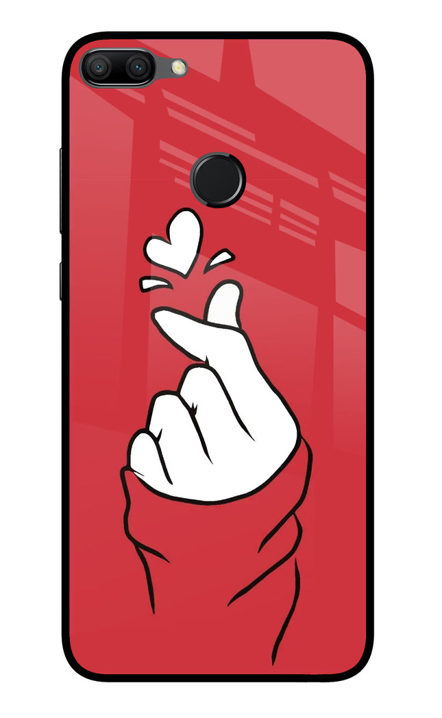 Korean Love Sign Honor 9N Glass Case Back Cover by Casekaro