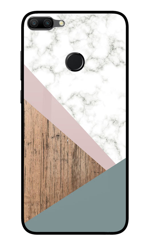 Marble wood Abstract Honor 9N Glass Case