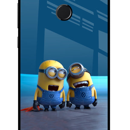 Minion Laughing Honor 9N Glass Case Back Cover by Casekaro