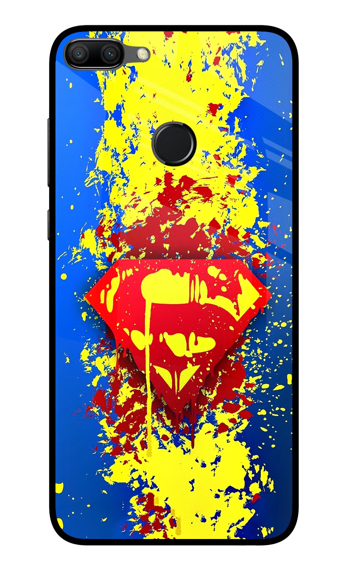 Superman logo Honor 9N Glass Case Back Cover by Casekaro