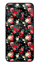 Rose Pattern Honor 9N Glass Case Back Cover by Casekaro