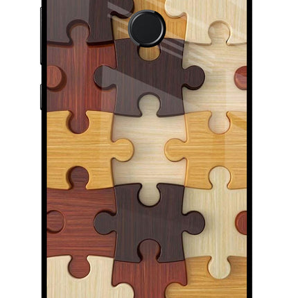 Wooden Puzzle Honor 9N Glass Case Back Cover by Casekaro