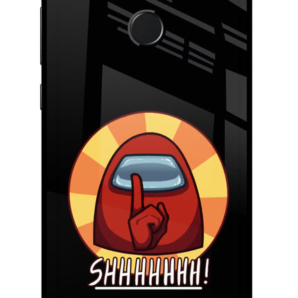 Among Us Shhh! Honor 9N Glass Case Back Cover by Casekaro