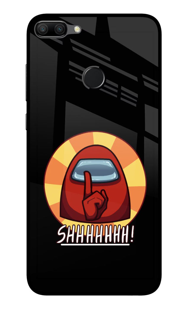Among Us Shhh! Honor 9N Glass Case Back Cover by Casekaro