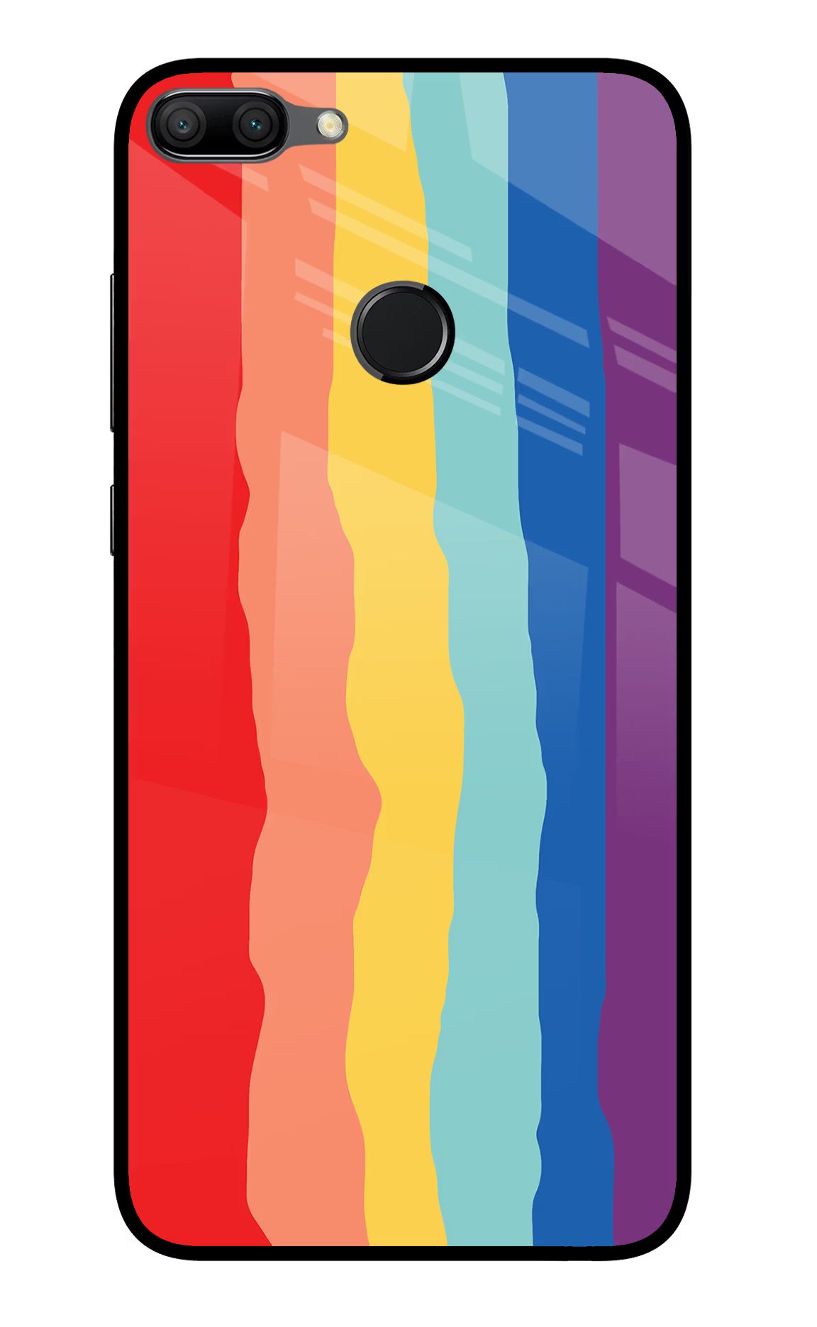 Rainbow Honor 9N Glass Case Back Cover by Casekaro
