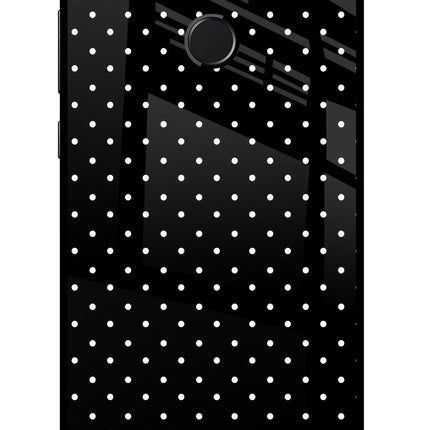 White Dots Honor 9N Glass Case Back Cover by Casekaro