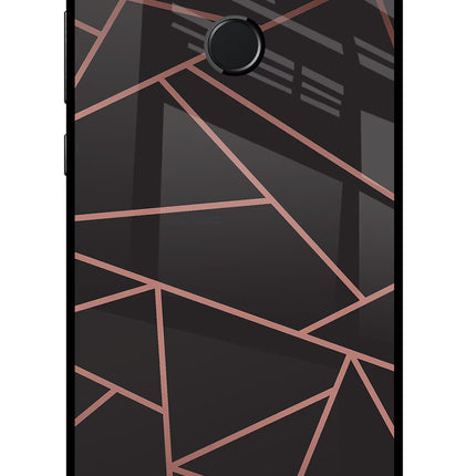 Geometric Pattern Honor 9N Glass Case Back Cover by Casekaro