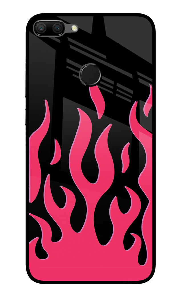 Fire Flames Honor 9N Glass Case Back Cover by Casekaro