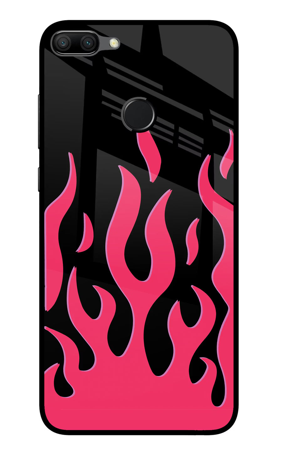 Fire Flames Honor 9N Back Cover, Glass case