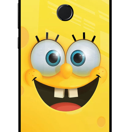 Sponge 1 Honor 9N Glass Case Back Cover by Casekaro