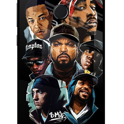 Rappers Honor 9N Glass Case Back Cover by Casekaro