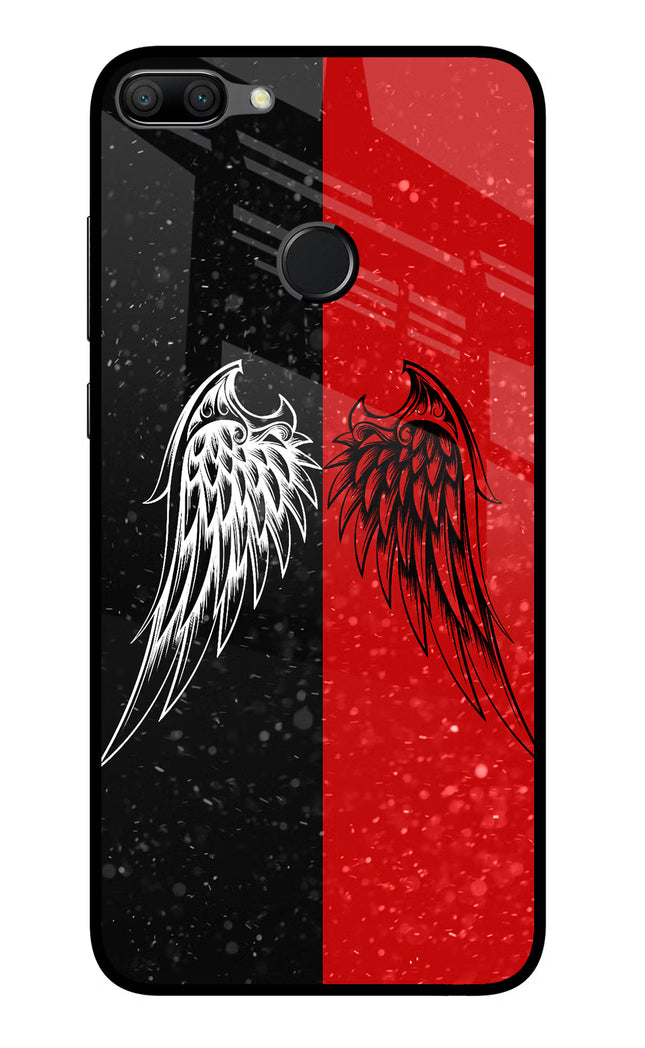 Wings Honor 9N Glass Case Back Cover by Casekaro