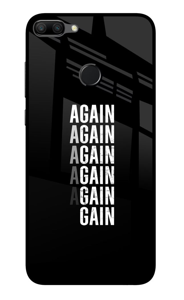 Again Again Gain Honor 9N Glass Case Back Cover by Casekaro