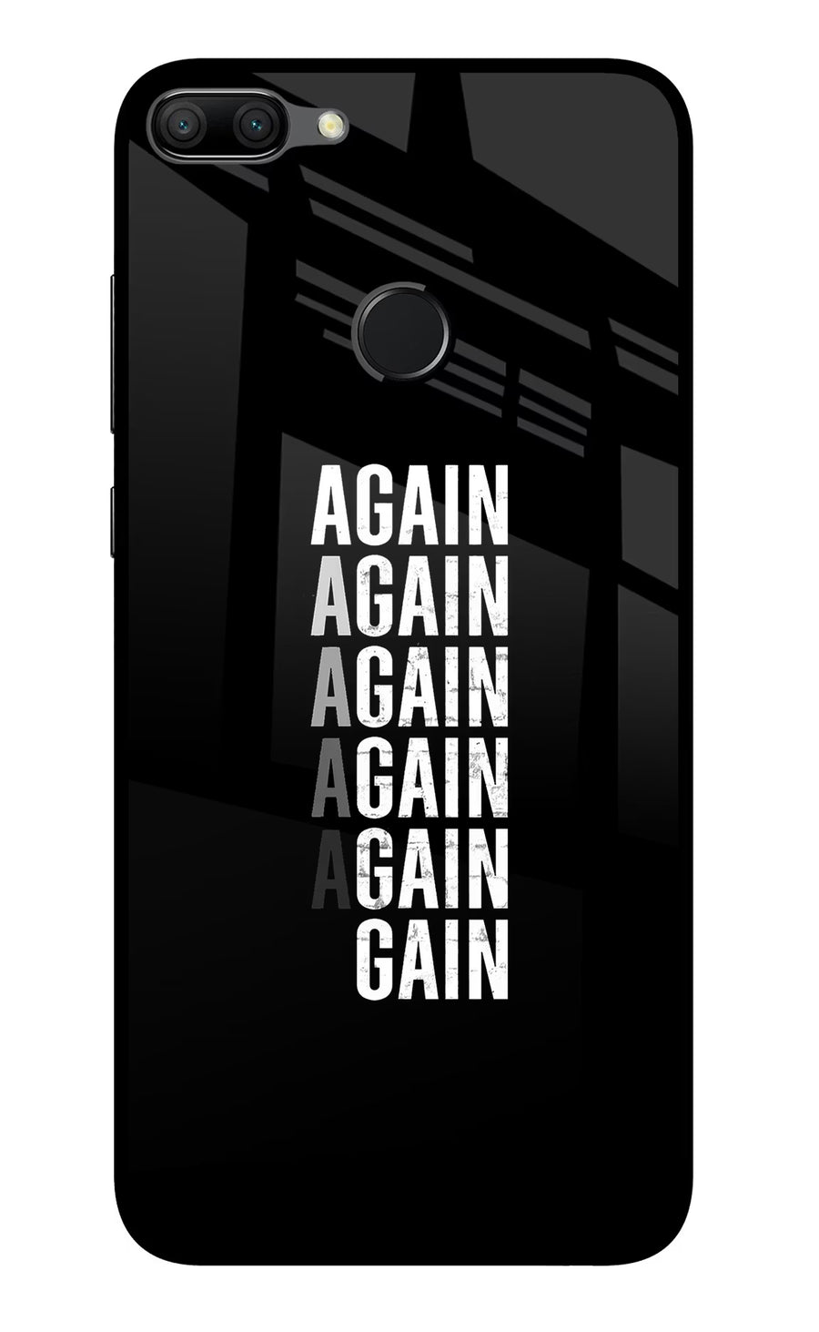 Again Again Gain Honor 9N Back Cover, Glass case