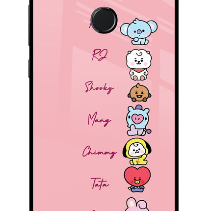 BTS names Honor 9N Glass Case Back Cover by Casekaro