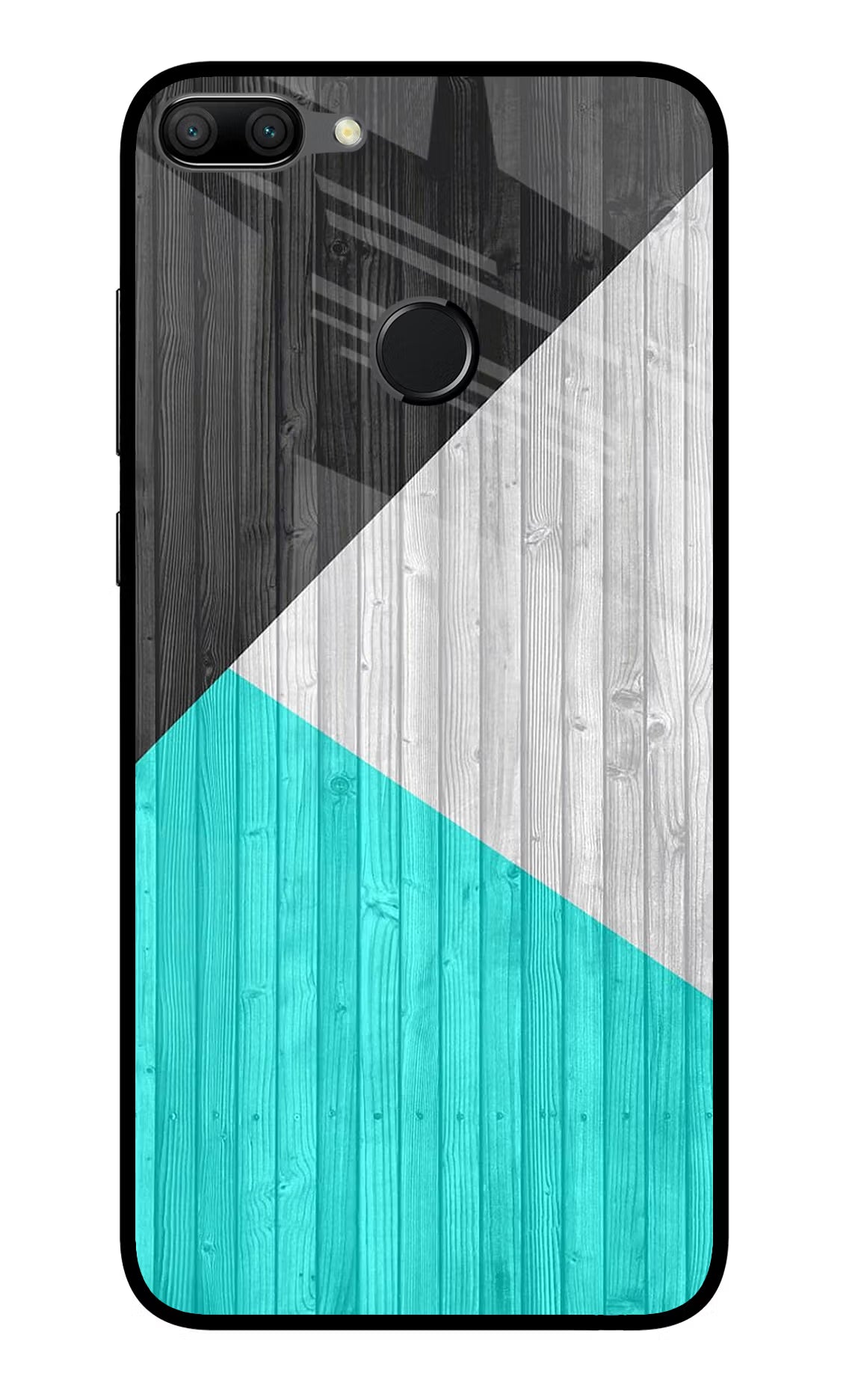 Wooden Abstract Honor 9N Glass Case Back Cover by Casekaro