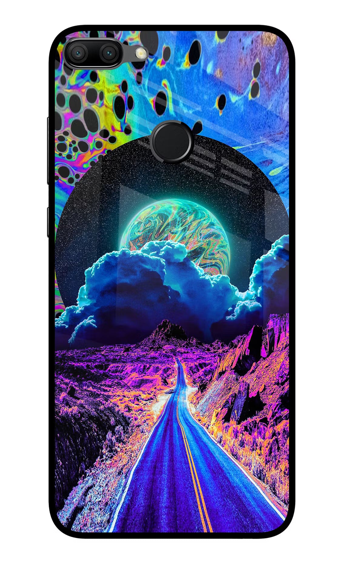 Psychedelic Painting Honor 9N Glass Case
