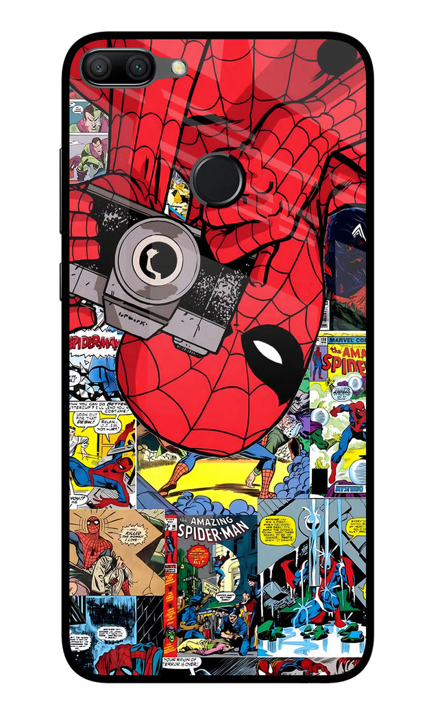 Spider Man Honor 9N Glass Case Back Cover by Casekaro